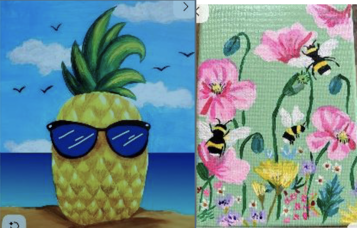 Sommerliches Acrylbild