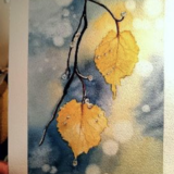 Herbst Aquarellmalerei