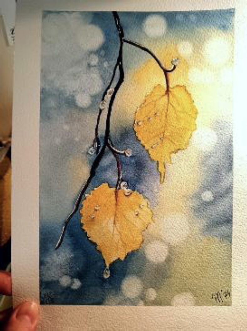 Herbst Aquarellmalerei