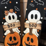 Halloween-Holzschild