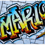 Graffiti auf Leinwand