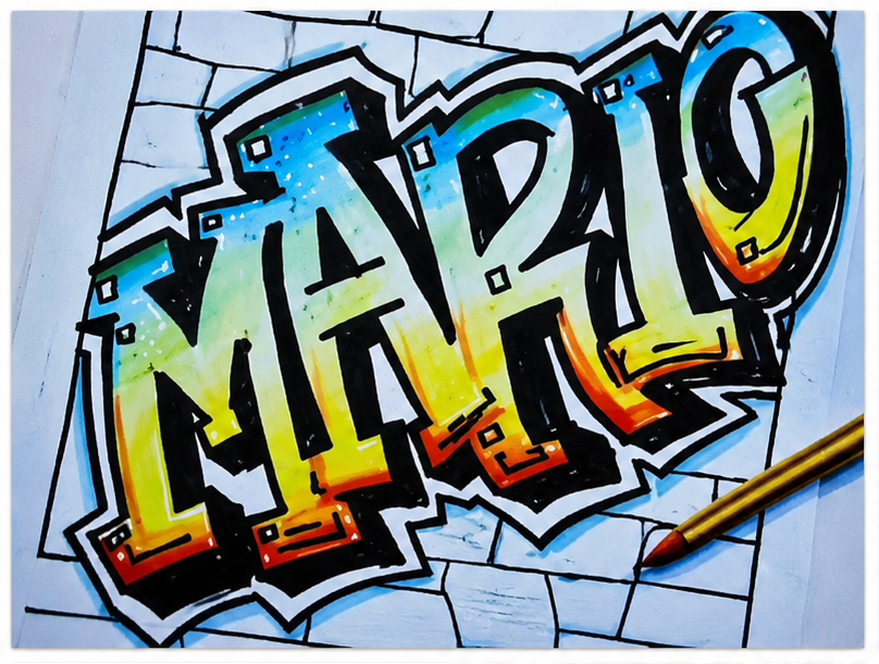 Graffiti auf Leinwand
