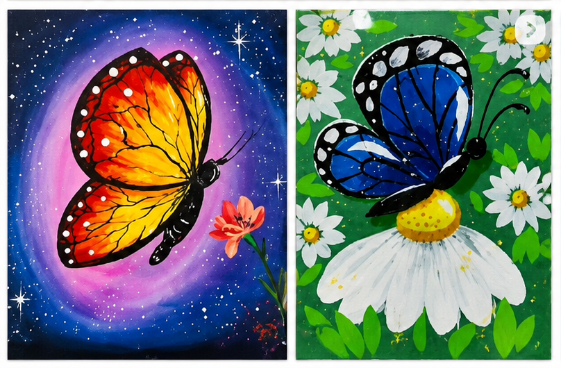 Schmetterlingsbilder in Acryl