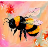 Süße Biene in Acryl