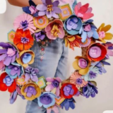 Großen und bunten Osterkranz basteln