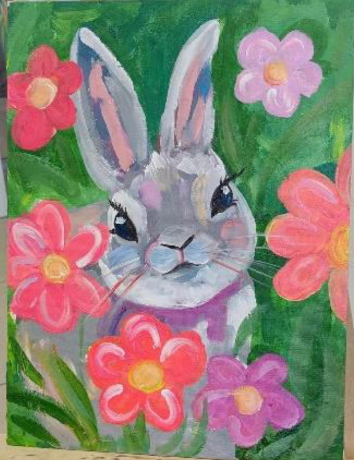 Osterhase mit Acrylfarben malen